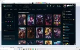 conta lol gold 4, 54 skin , quase todos champs