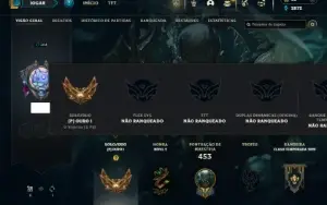 Ouro 1 com 140 Champs e 296 Skins + 3 Miticas