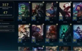 Conta League of Legends - Platina IV - Level 317 - 45 Skins