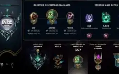 Conta League of Legends - Platina IV - Level 317 - 45 Skins