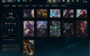 Conta ouro 4 com 65 Champs e 18 Skins + 4 Vitoriosas