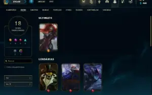 Conta ouro 4 com 65 Champs e 18 Skins + 4 Vitoriosas