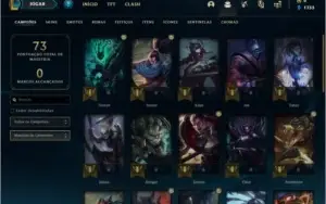 Conta prata 1 com 7 skins e 31 champs