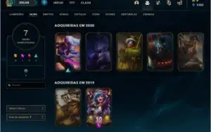 Conta prata 1 com 7 skins e 31 champs