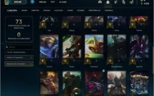Conta prata 1 com 7 skins e 31 champs