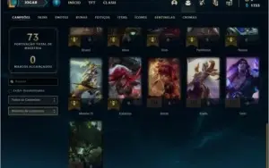 Conta prata 1 com 7 skins e 31 champs