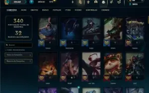 Prata 4 com 110 Champs e 51 Skins +1 Fragmento