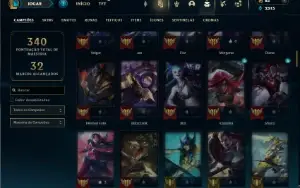 Prata 4 com 110 Champs e 51 Skins +1 Fragmento