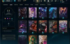 Prata 4 com 110 Champs e 51 Skins +1 Fragmento