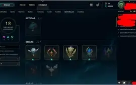 Conta no LoL 245 skins sem ELO