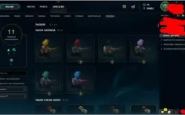 Conta no LoL 245 skins sem ELO
