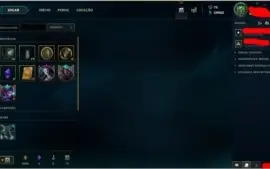 Conta no LoL 245 skins sem ELO