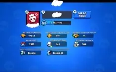 CONTA BRAWL STARS LEVEL 138 17K DE TROFEUS