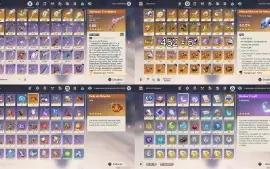 Genshin AR60 Sigewinne + Bis/ Hutao C2/ Nahida + Sonhos Flut