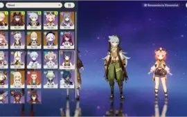 Ar 47 Kazuha, Hutao, Keqing, Jean e Qiqi
