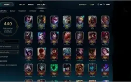 Conta platina 4,63 skin,127 champions,borda mde ouro