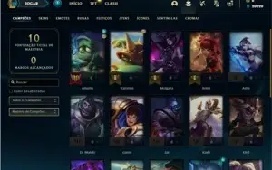 Conta ouro 1 com 22 Champs e 3 Skins + 10 Fragmentos