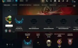 Platina 4 com 70 Champs e 12 Skins + 25 Espolios