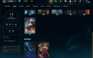 Platina 4 com 70 Champs e 12 Skins + 25 Espolios