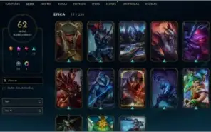Conta Unranked League of Legends (2013) lvl 65