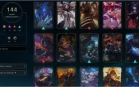 Conta Lol LV 136 UNRANKED, Dezenas de skins.