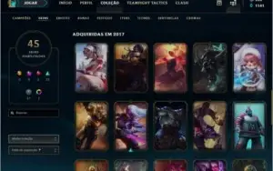 CONTA PLATINA 3,  45 SKINS,  112 CHAMPS!