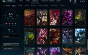 CONTA PLATINA 3,  45 SKINS,  112 CHAMPS!