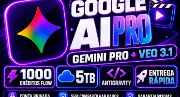 Gemini Pro + Antigravity + Flow 18 meses/30 dias de garantia