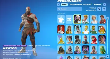 Conta Rara Fortnite | Pacote Kratos + Machado Leviatã + Lara