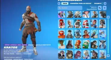 Conta Rara Fortnite | Pacote Kratos + Machado Leviatã + Lara