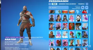 Conta Rara Fortnite | Pacote Kratos + Machado Leviatã + Lara