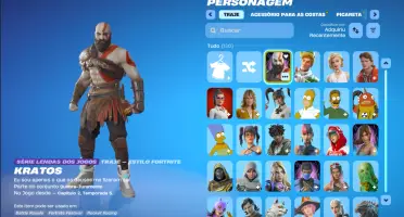 Conta Rara Fortnite | Pacote Kratos + Machado Leviatã + Lara