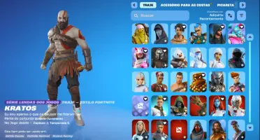 Conta Rara Fortnite | Pacote Kratos + Machado Leviatã + Lara
