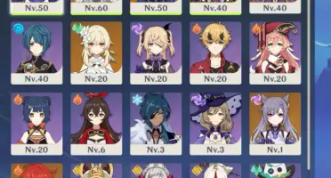conta genshin clorinde, arlecchino, furina,emily,mona,kekqin
