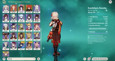 Conta Genshin Impact com 16 5* e vários 4* com constelações