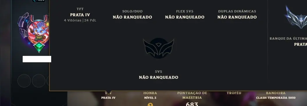 Unranked com TODOS os Champs e 169 Skins ( Nivel 424 )