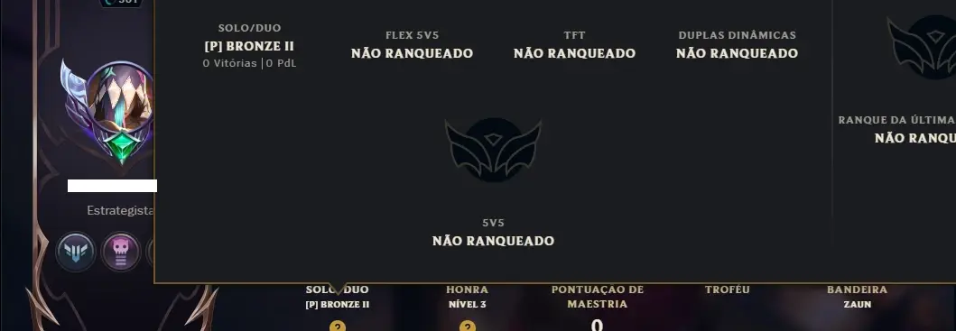 Bronze 2 com 150 Champs e 254 Skins +5 Prestigios
