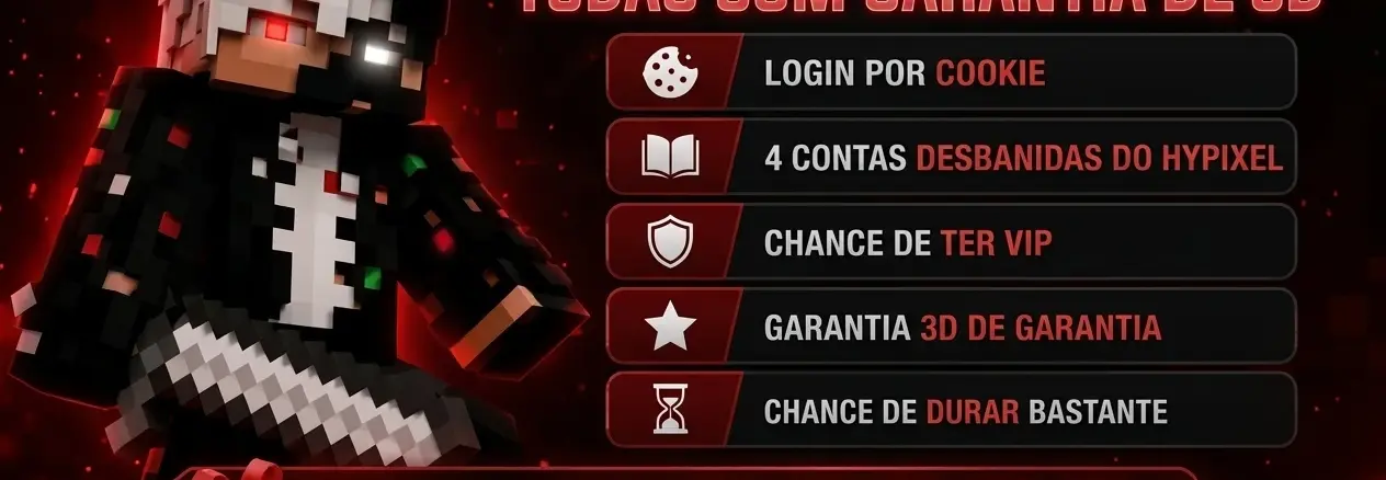 🎮 Combo Minecraft NFA / ALT – 10 Contas | PROMOÇÃO