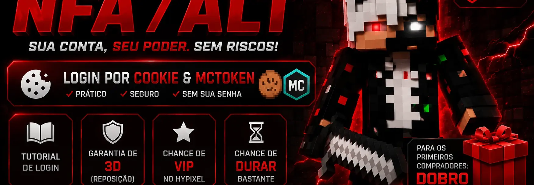 🎮 Minecraft NFA / ALT – Login por Cookie