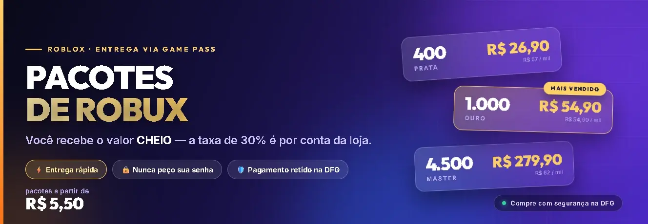 |Roblox| Robux Barato Preço de Atacado | Entrega Rapida |