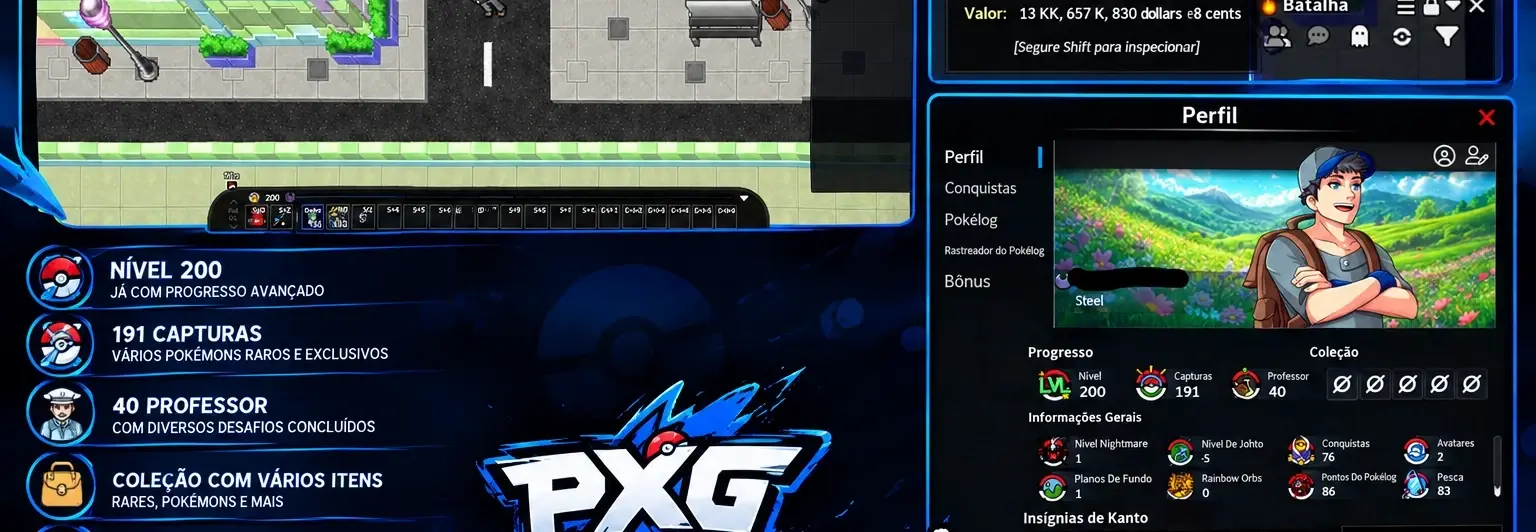 Conta Nível 200 / 13Kk Cash Mais Pokes