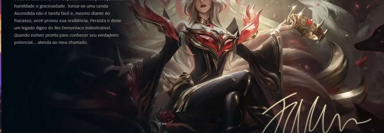 Conta LoL/Ahri Lenda Imortalizada