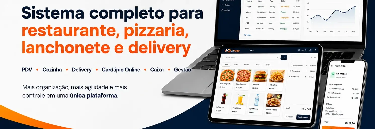 Sistema Online Restaurante Pizzaria Bar 2026 Completo Pix NF