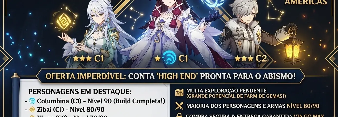 🌟 [Venda] Conta Genshin Impact — Ar [54] | America Server