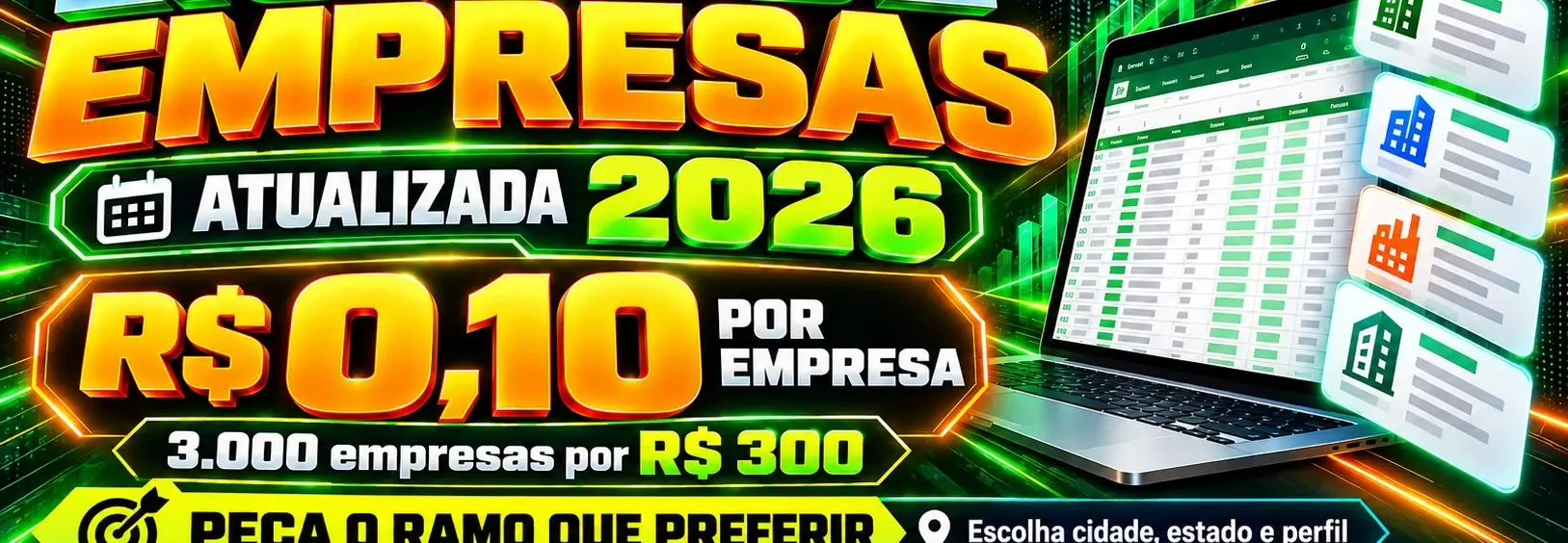 LISTA QUENTE CNPJ ATUALIZADAS 2026 - TODOS OS DADOS