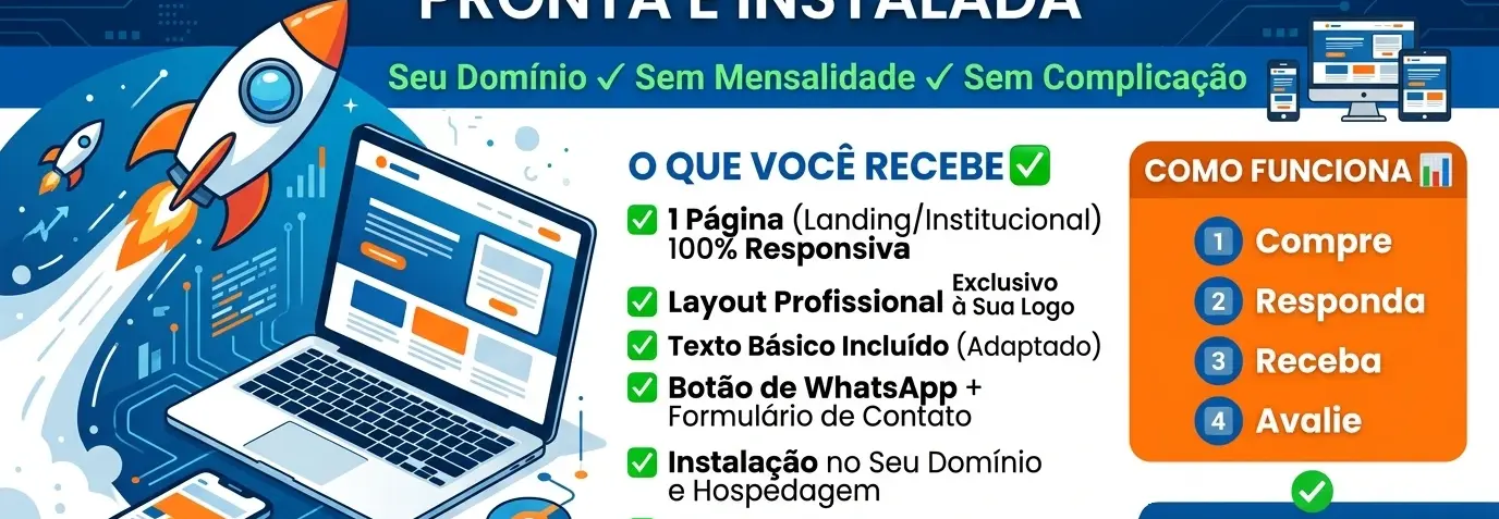 Landing Page Profissional em 7 Dias — Pronta e Instalada