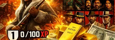 Red Dead Online(PC) 100 LEVEL+6.000 GOLD BARS+500.000 DÓLARE