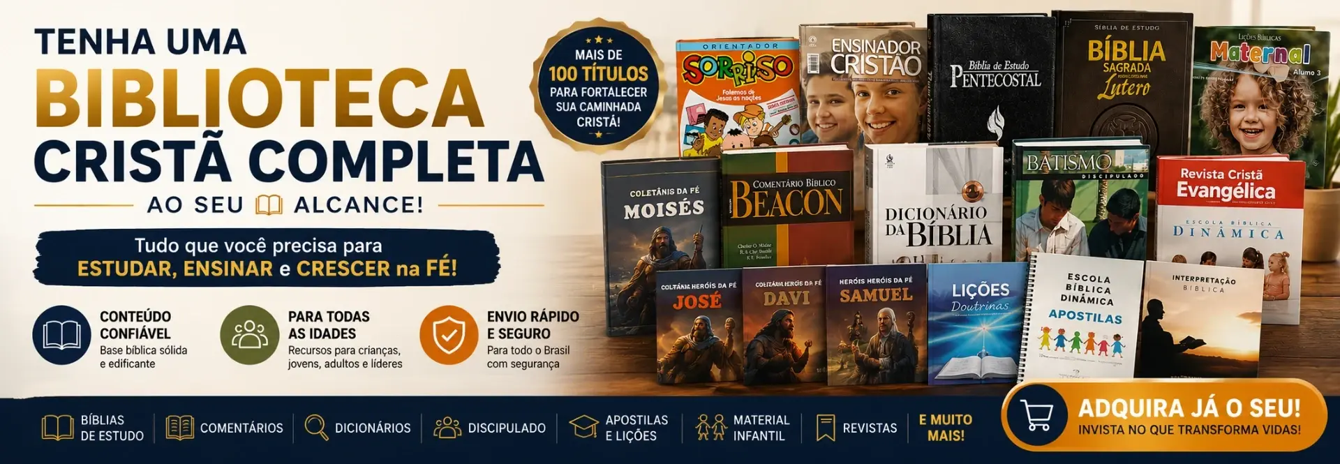 Tenha Uma Biblioteca Cristã Completa Ao Seu Alcance!