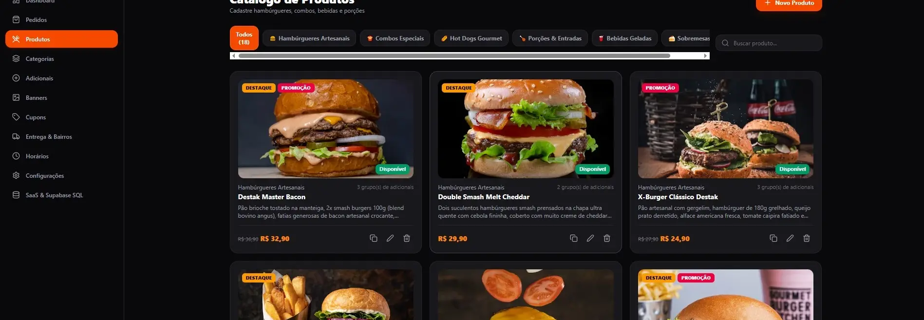 🍔 MenuFast SaaS — Cardápio Digital + Gestão de Pedidos
