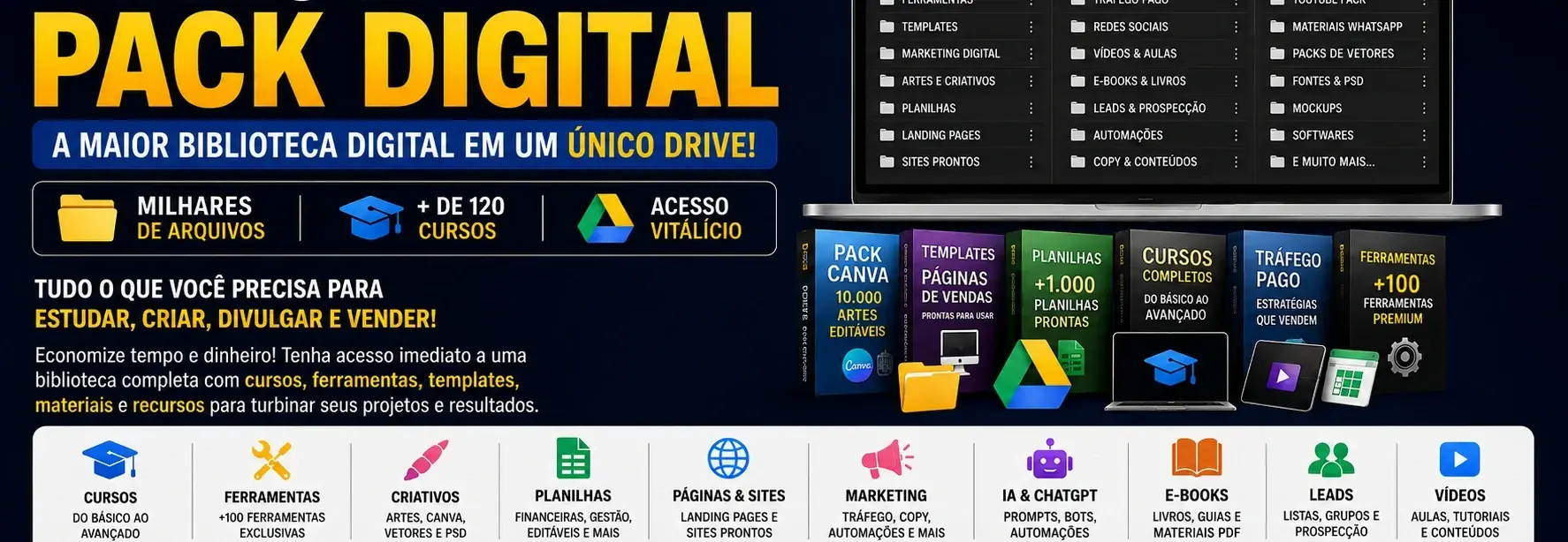 Mega Pack Digital Para Quem Quer Viver da Internet!